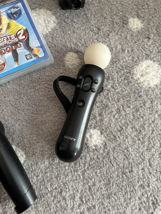 Duży zestaw PS Move, PS Wheel, kamera i 5 gier!