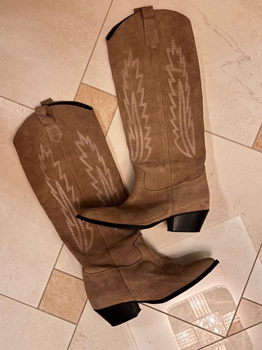 Чоботи казаки замшеві