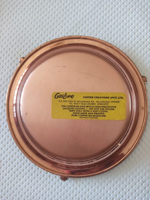 Cinzeiro prato de cobre marca Gastrone