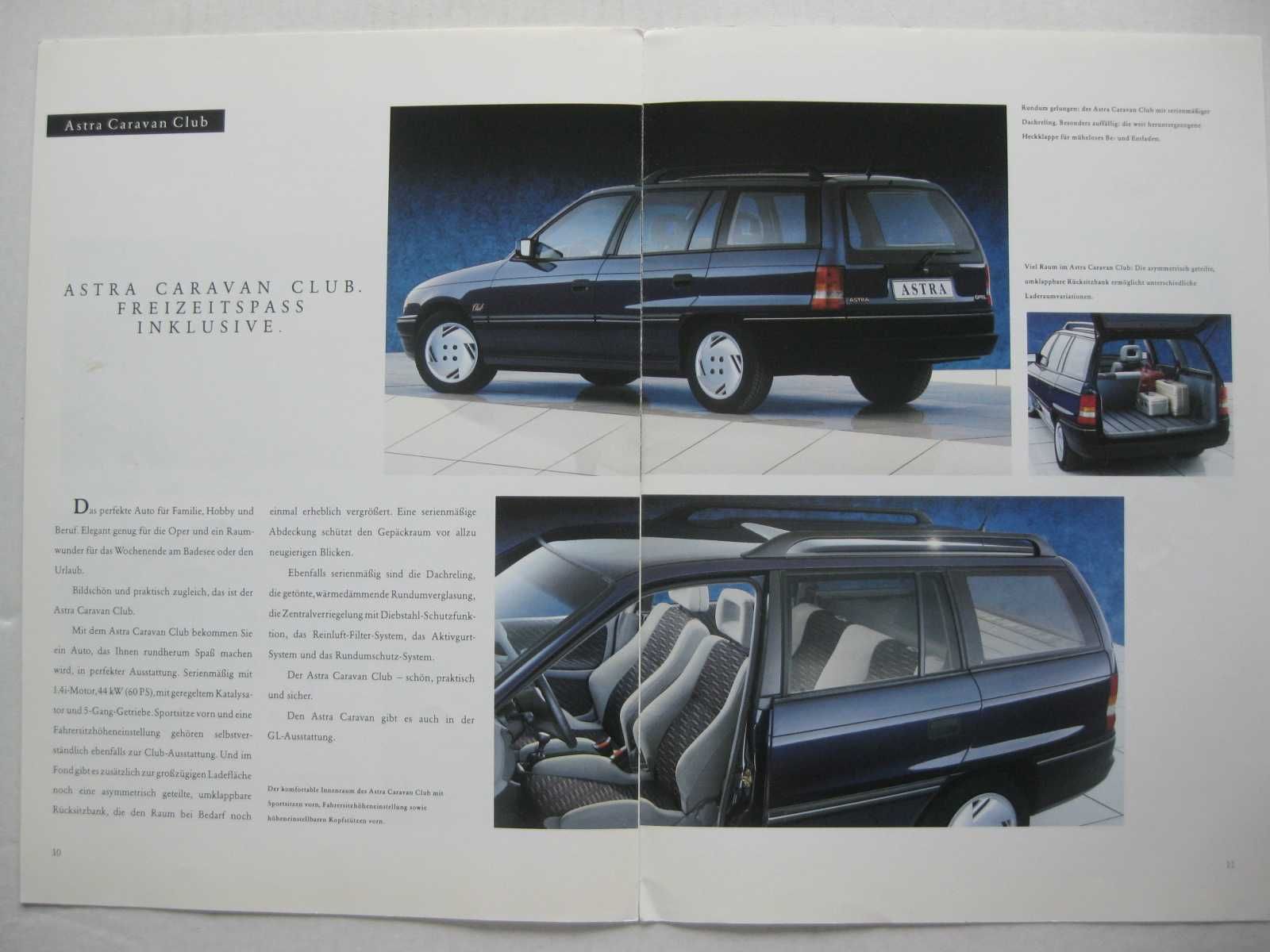 OPEL Astra F Prospekt Opel Astra I Katalog Opel Astra I Folder
