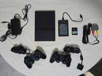 Playstation 2 Slim + 2 Comandos + FMCB e HDD c/jogos