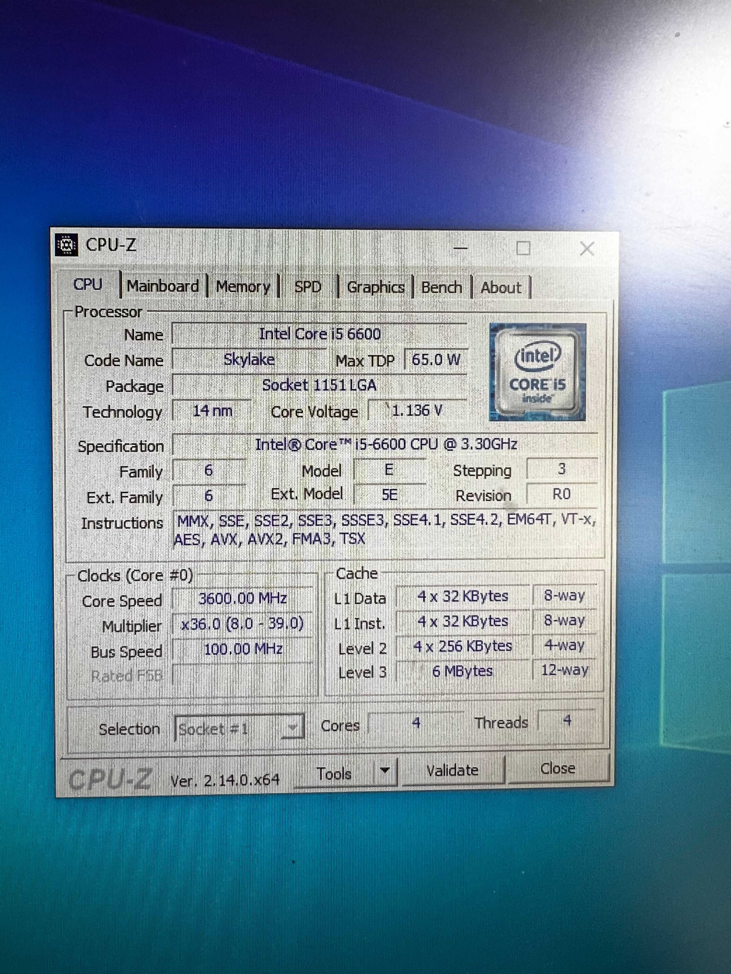 Procesor Intel Core i5-6600