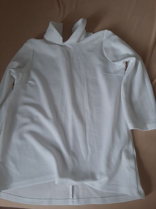 Elegancka bluzka biała z kołnierzykiem 3/4 rękaw HOUSE xs