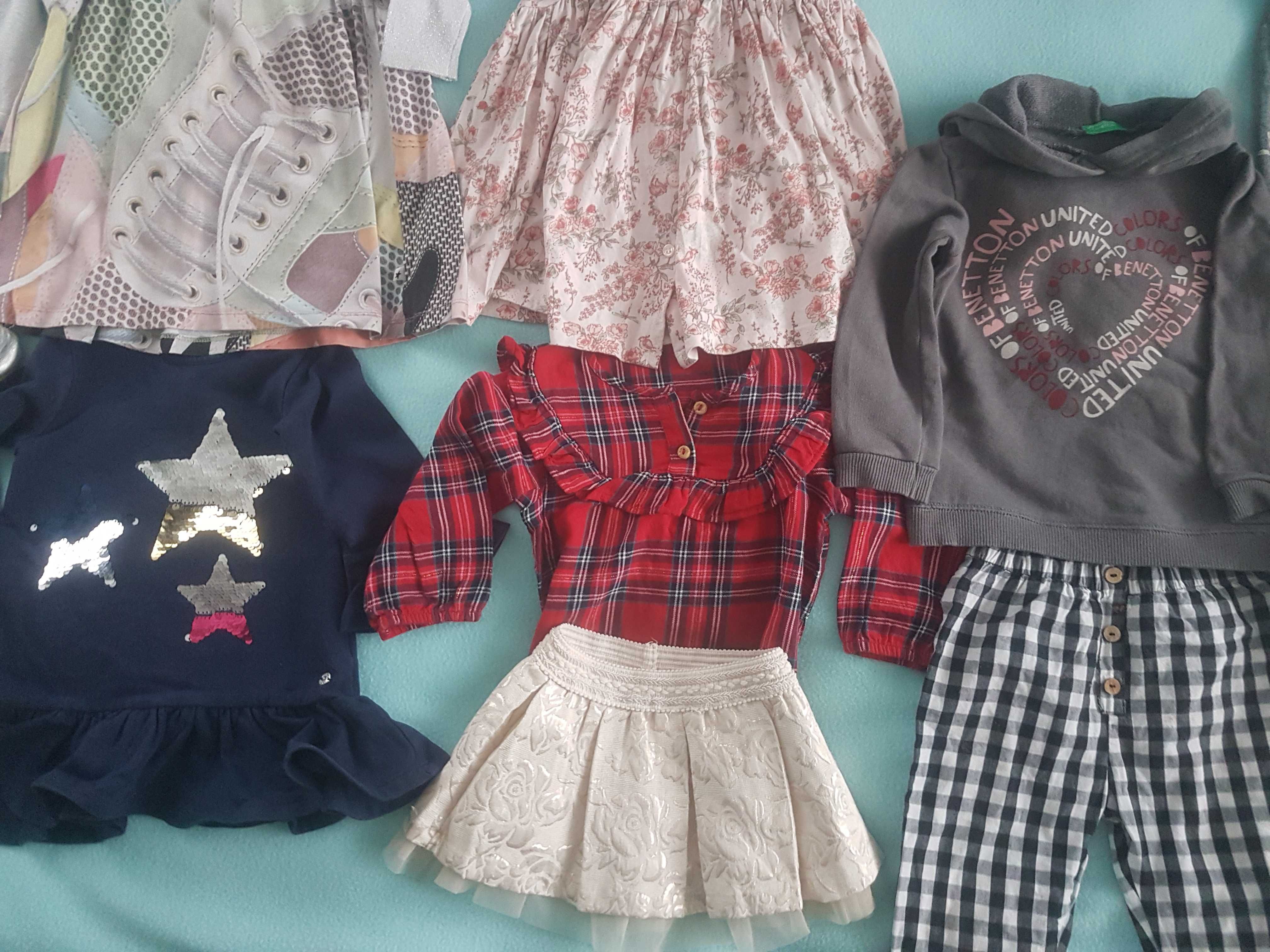 Paka ubranek, i, zestaw ubranek Benetton,  Molo r. 9 - 12 m( 74- 80)