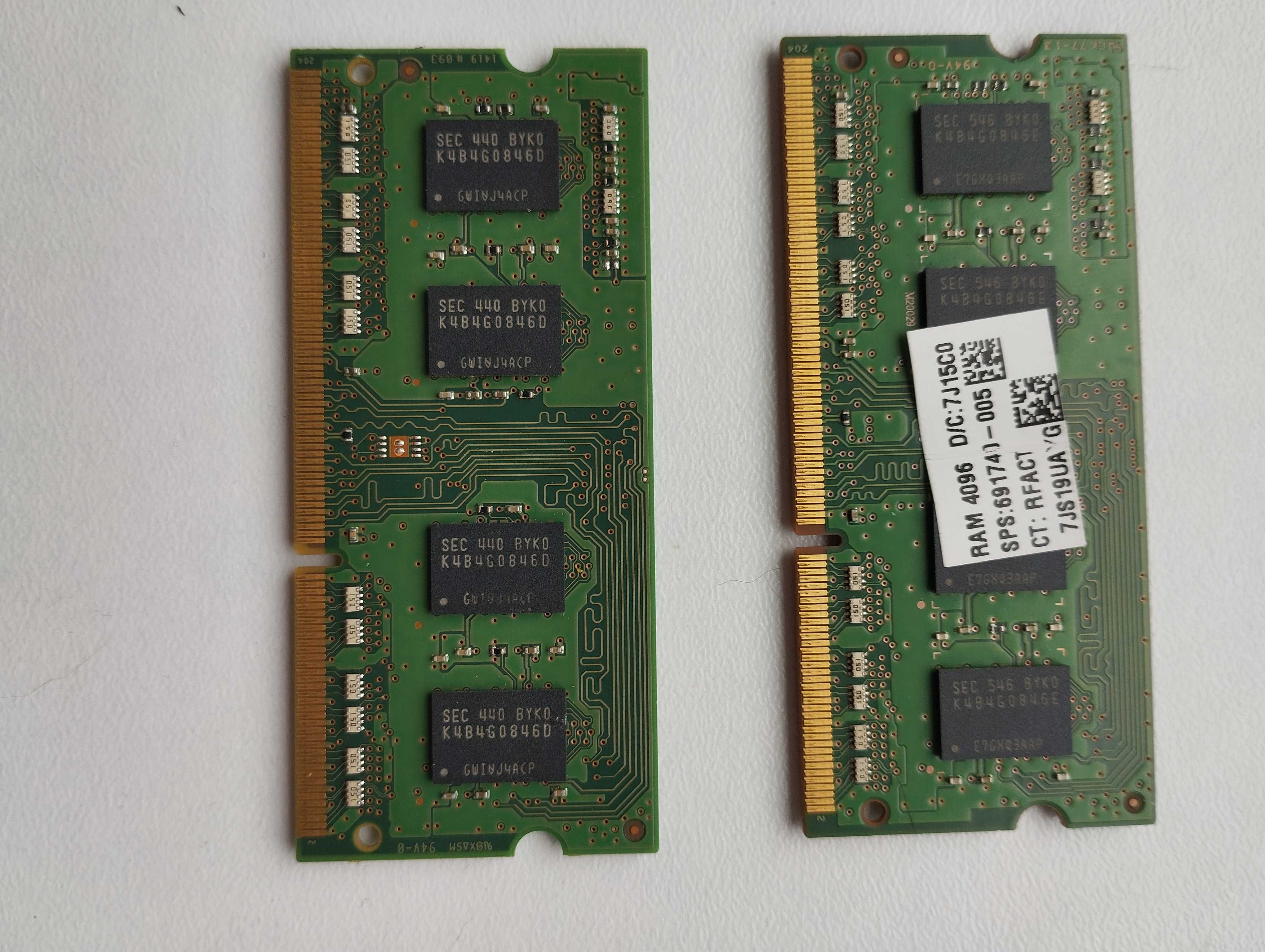 Оперативна пам'ять DDR3 SO-DIMM Samsung 1600 4Gb 2 шт.