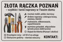 ZŁOTA RĄCZKA POZNAŃ – szybkie i tanie naprawy domowe i ogrodowe