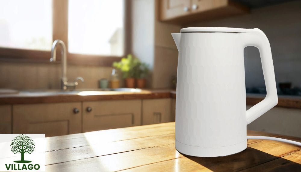 NOWY CZAJNIK Villago Elektryczny 1.8l 1500W bezprzewodowy biały