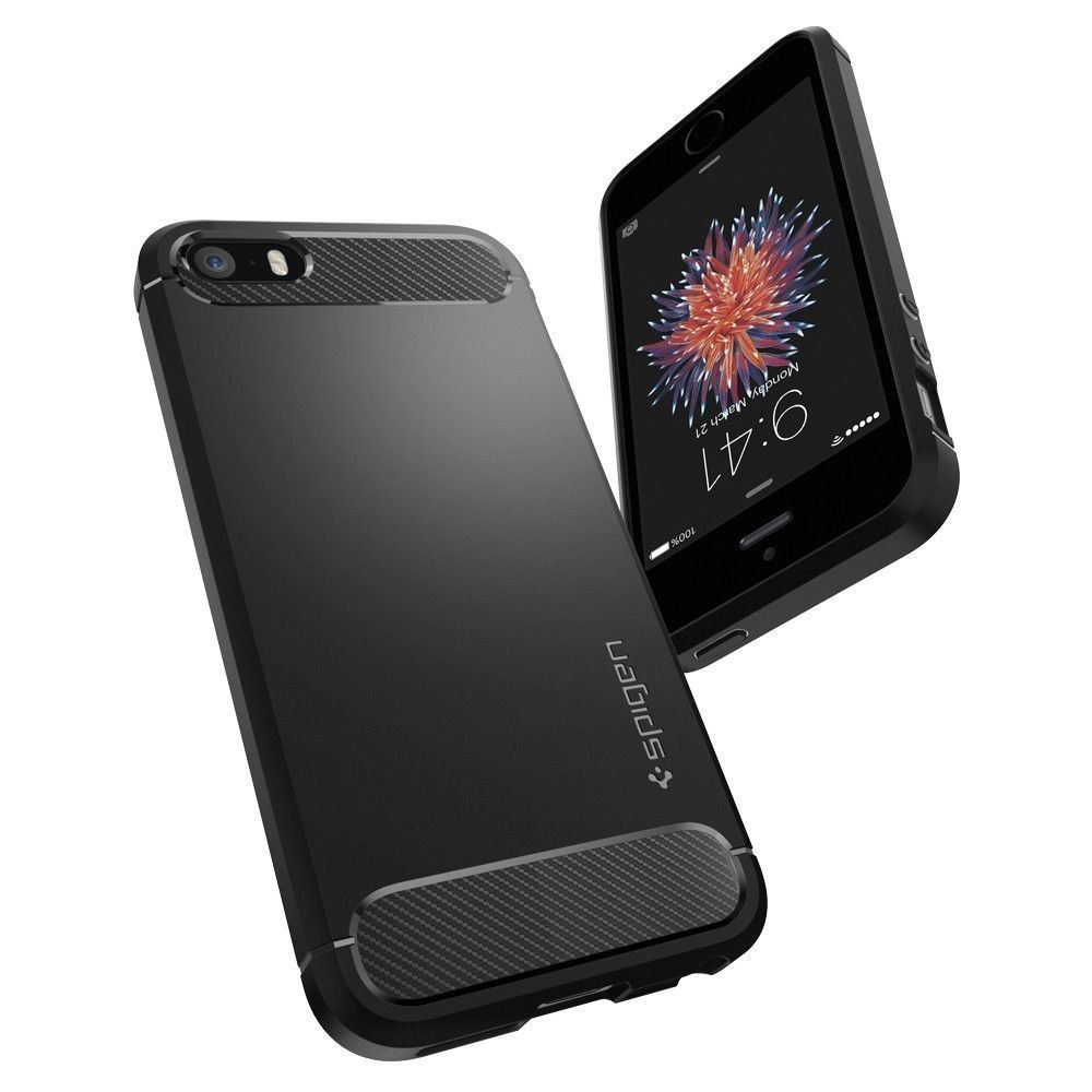 Etui Spigen Rugged Armor Do Iphone 5 / 5S / Se Black