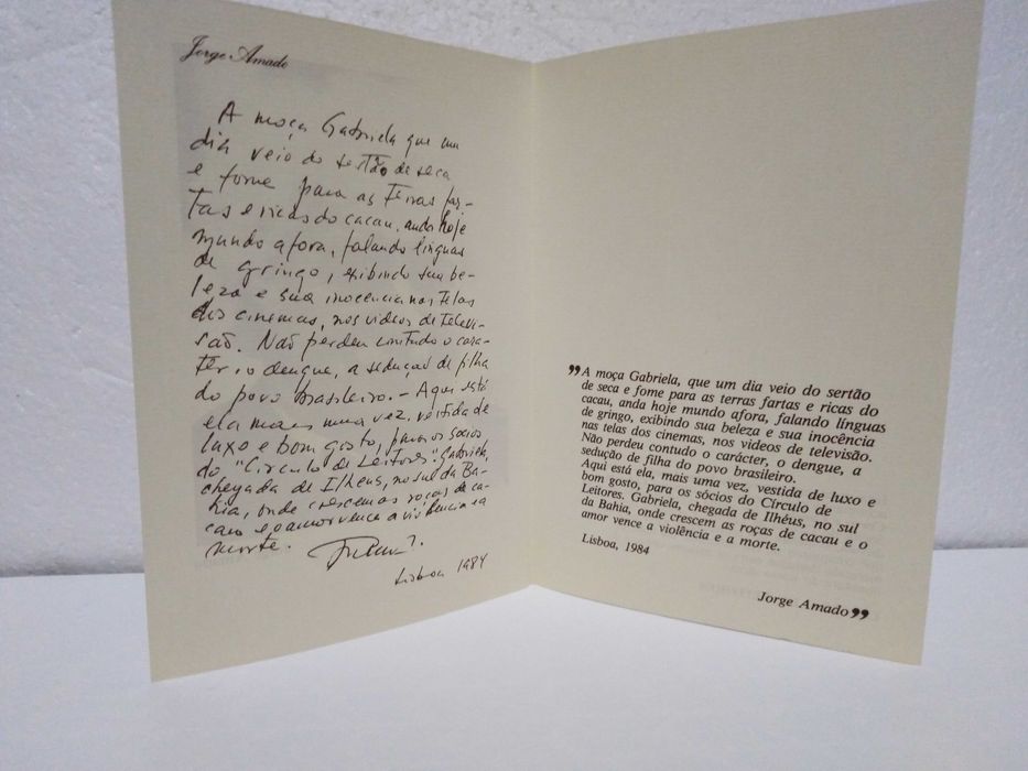 Jorge Amado- Gabrila, Cravo e Canela (Edição 1984)