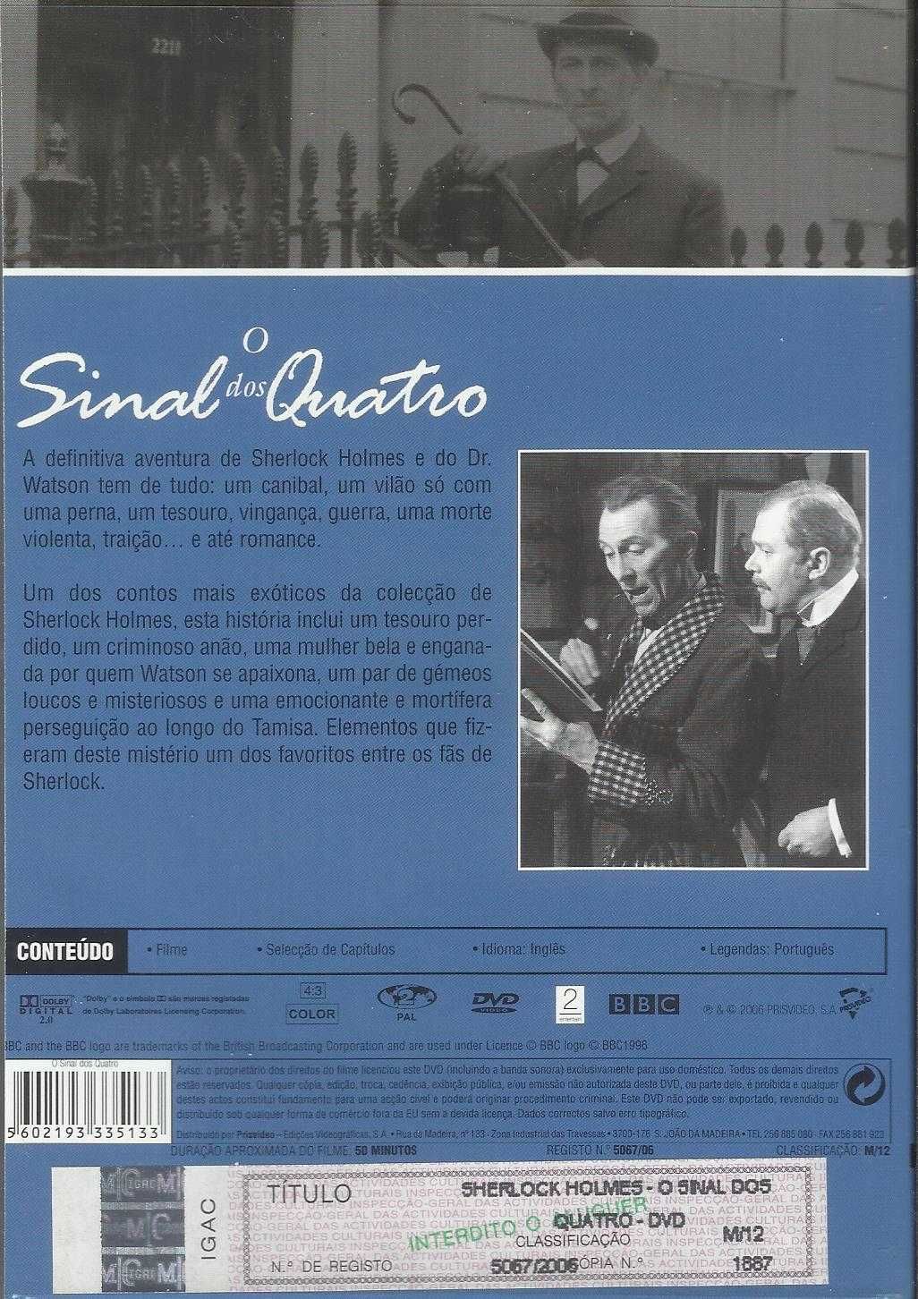 Sherlock Holmes: BBC - O Carbúnculo Azul; O Sinal dos Quatro (2 DVD)
