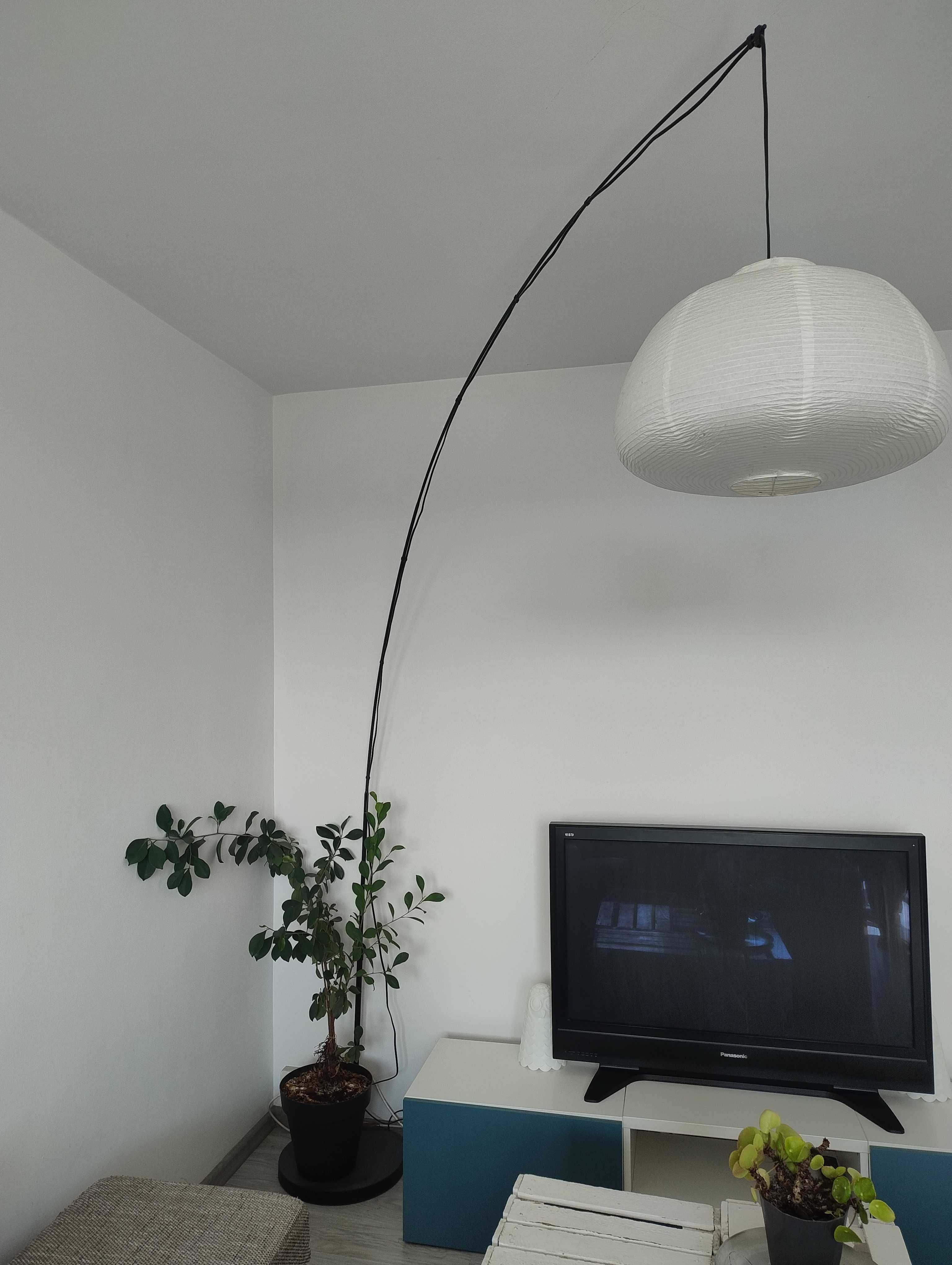 Ikea SKAFTET Lampa stojąca z papierowym kloszem