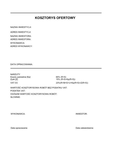 Kosztorysant budowlany, kosztorys budowlany, rzeczoznawca