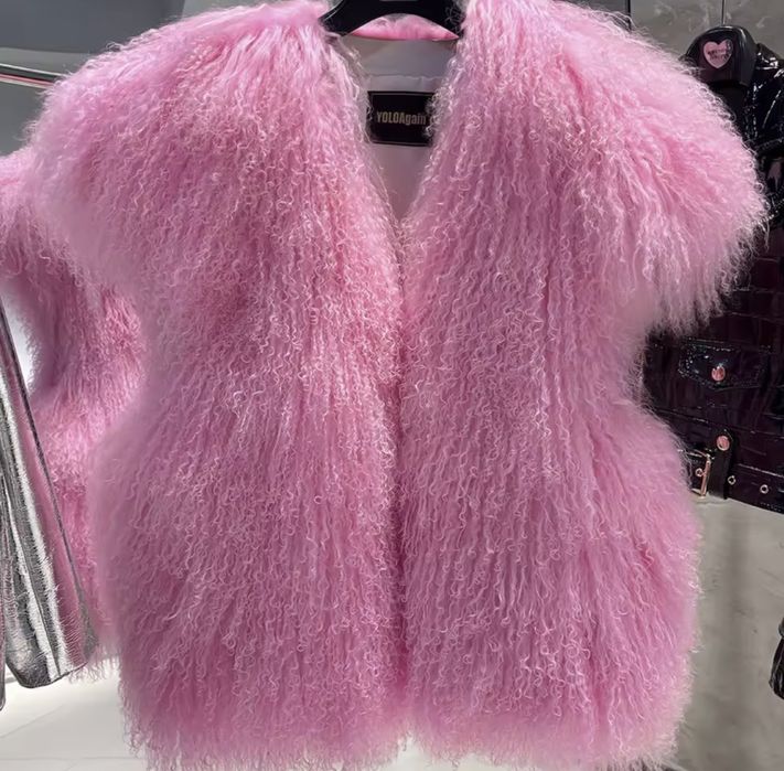 Kontantto kamizelka naturalna lama roz xs-5xl