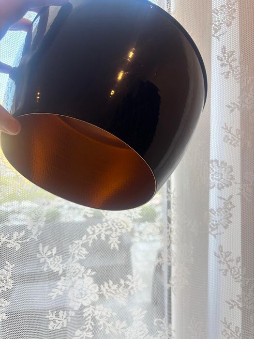 Lampa sufitowa klosz czarno złoty styl loft