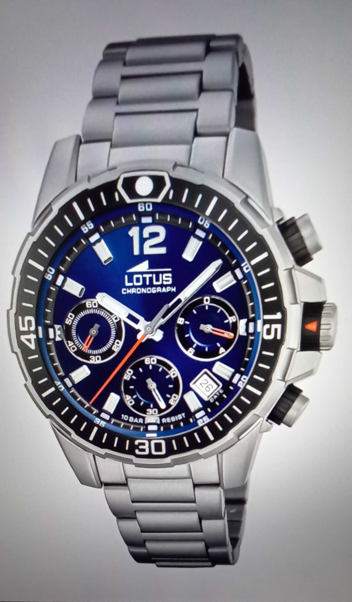 Nowy zegarek męski LOTUS  BIG BLUE CHRONO 46 mm