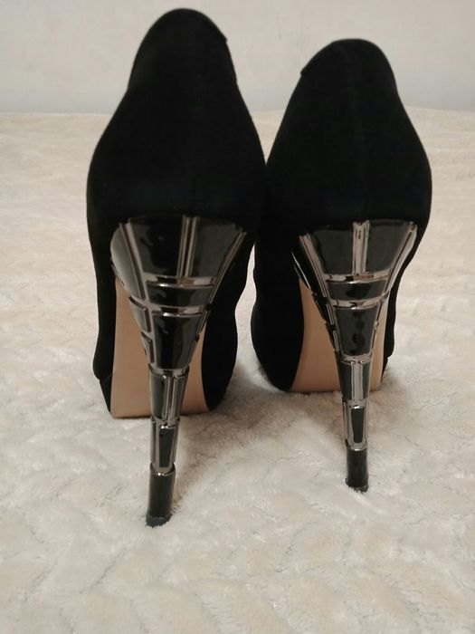 Туфлі Туфли черные замш натуральный 23,5 см стелька