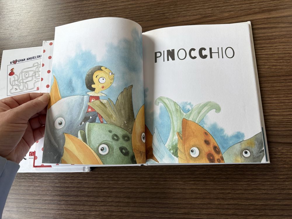 Ksiazki do nauki angielskiego dla dzieci, Czerwony Kapturek, Pinokio