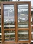 1x okno tarasowe 147x207 zloty dab biale (otwierany slupek, 150x210)