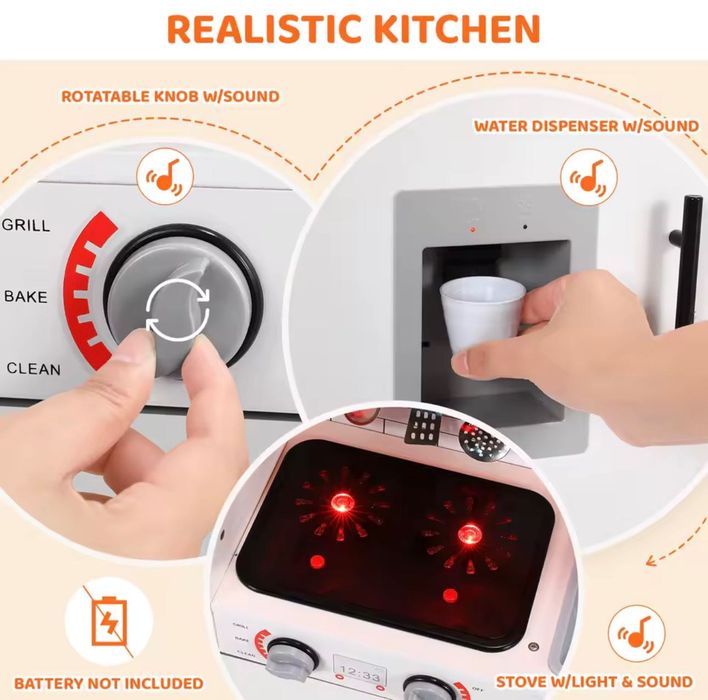 Деревʼяна кухня. Дитячий удаваний кухонний набір