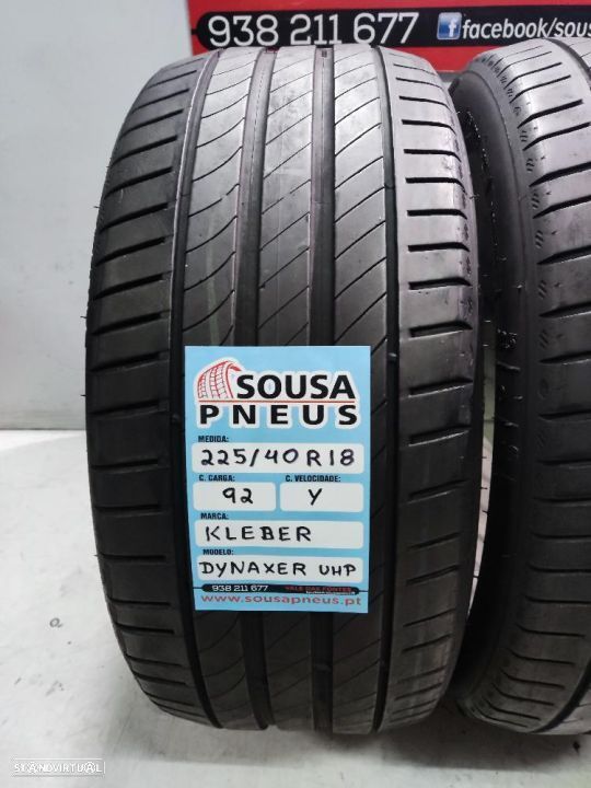 2 pneus semi novos 225-40r18 kleber - oferta dos portes