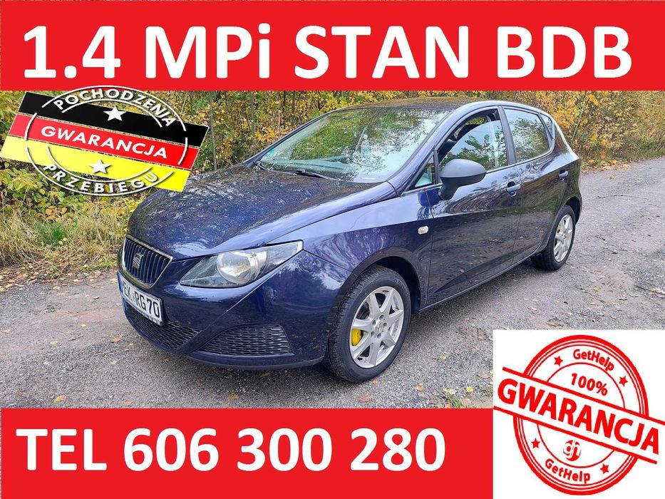 Seat Ibiza 1.4 MPi 10R GWARANCJA, Możliwa Rejestracja, z Niemiec
