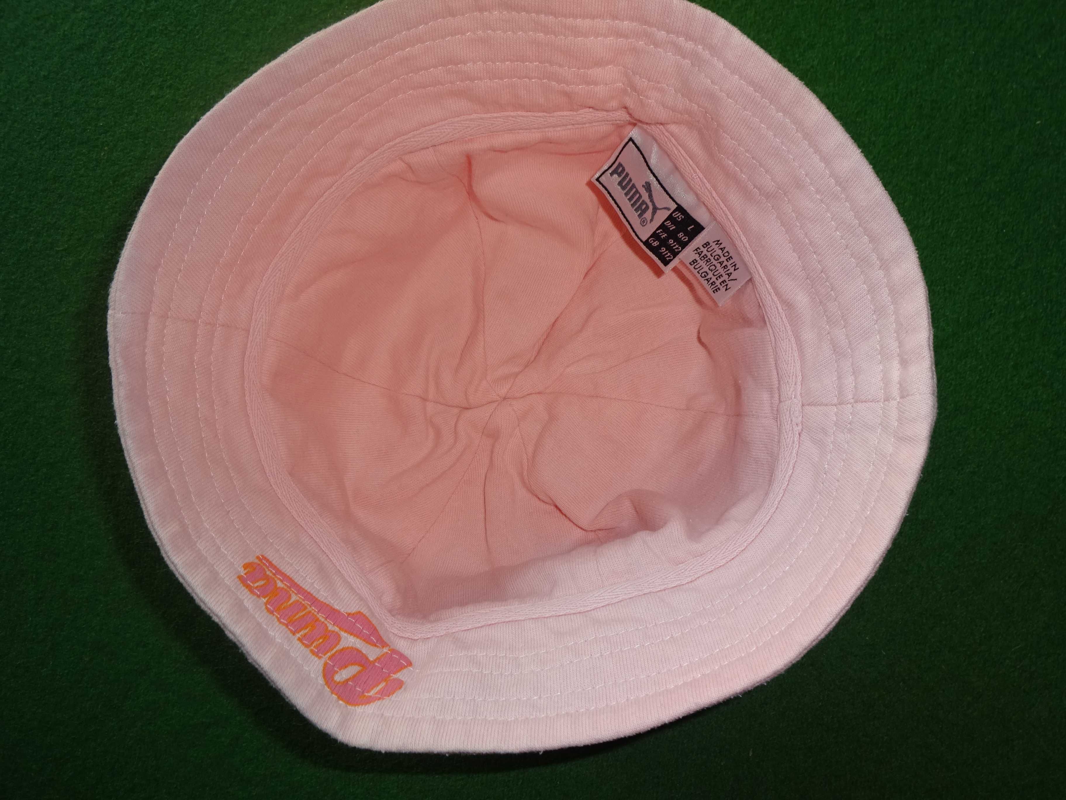 PUMA różowy bawełniany letni kapelusz dla dziewczynki 80 cm / 9-12 m.