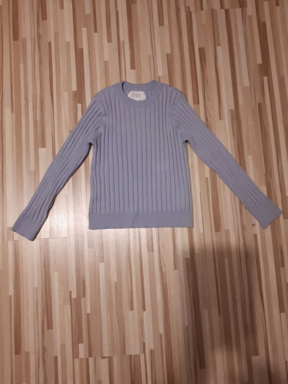 Sweter niebieski dzianinowy Zara 134