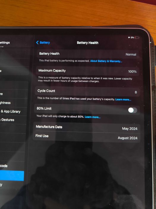 iPad Pro 13″ (2024) – 256 GB - 100%bateria, como novo