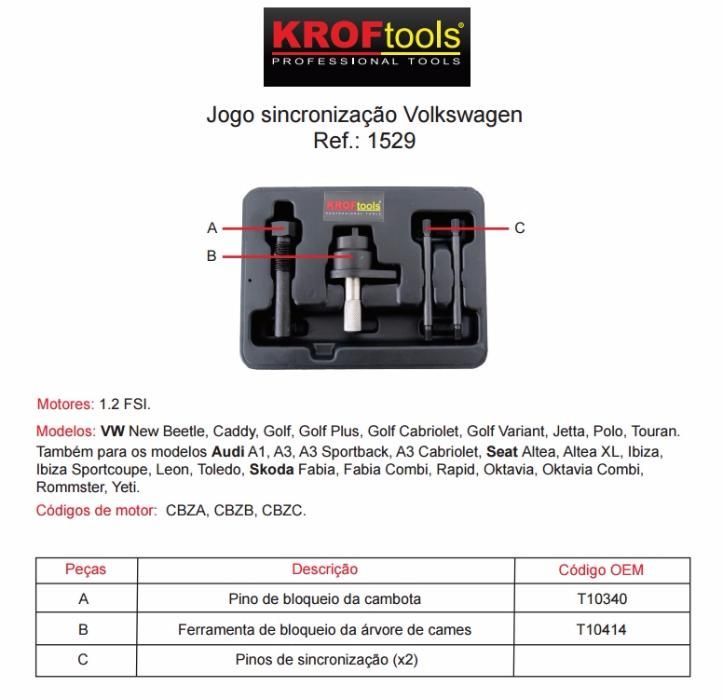 Sincronização Motor VW 1.2 FSI REF. 801529