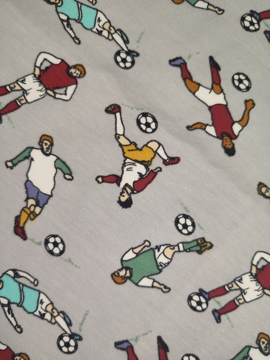 Kupon materiału 2x 1mb Jersey piłkarze nowy