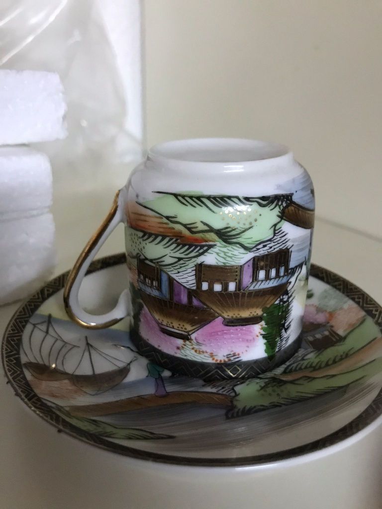 Conjunto de café e sobremesa loiça chinesa