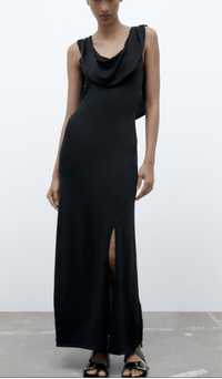 Długa czarna sukienka ZARA
