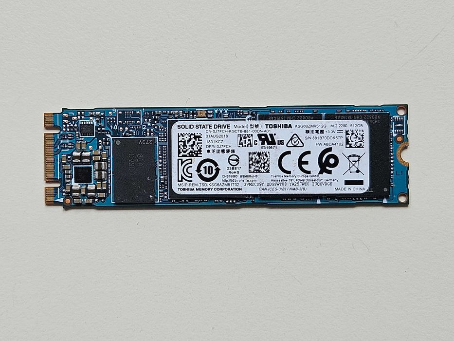 SSD 500Gb 512Gb M.2 SATA 2280 Toshiba SG6 KSG60ZMV512G 94% здоров'я
