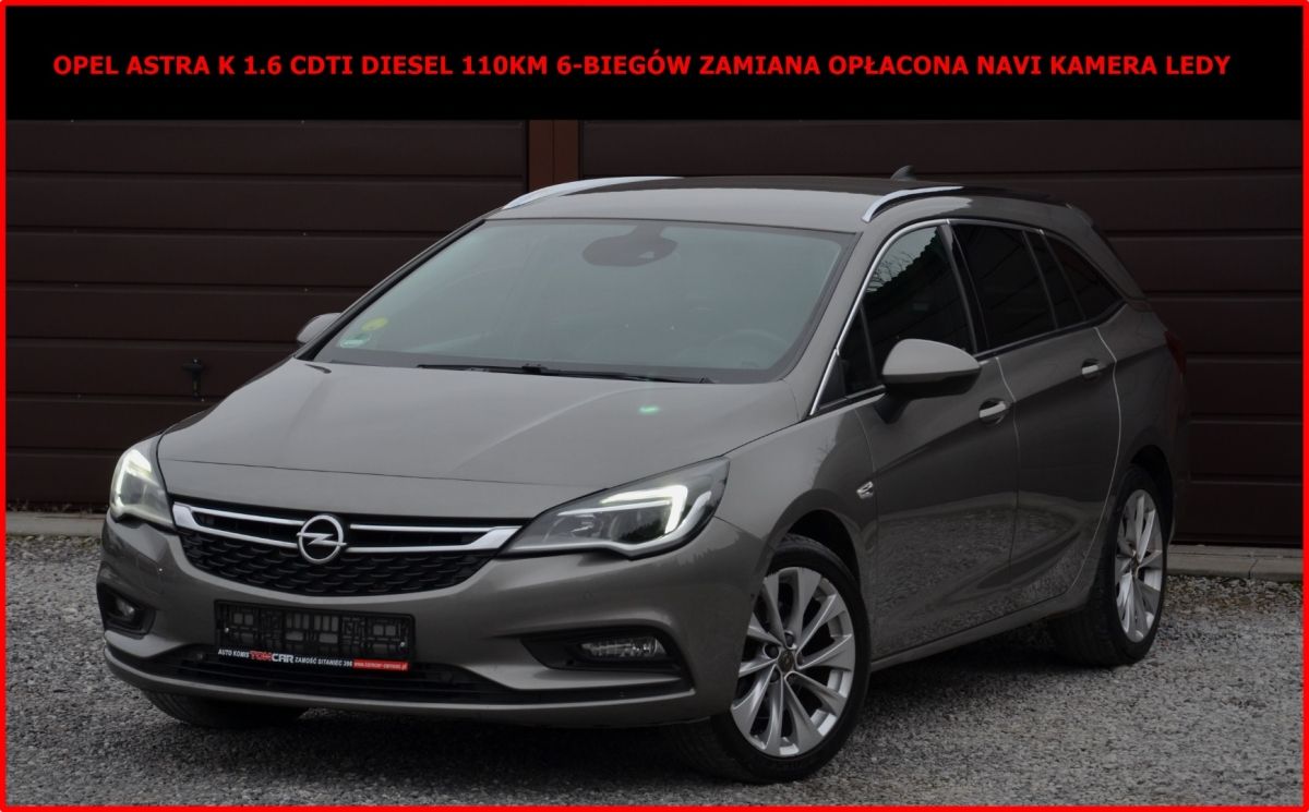 Opel Astra K 1.6 CDTI 110KM Zamiana Opłacona Serwis Navi Kamera Ledy