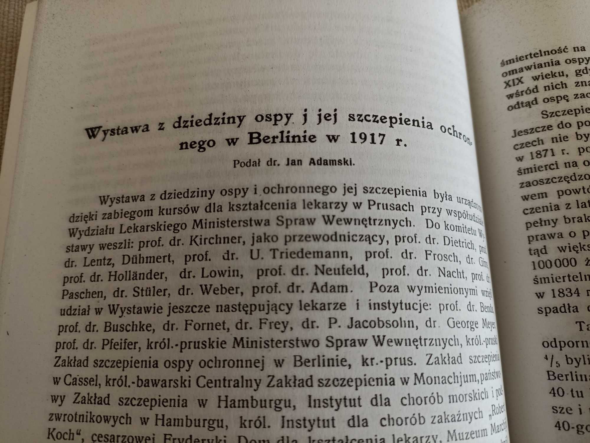 Medycyna Społeczna tom II 1917/1918 reprint