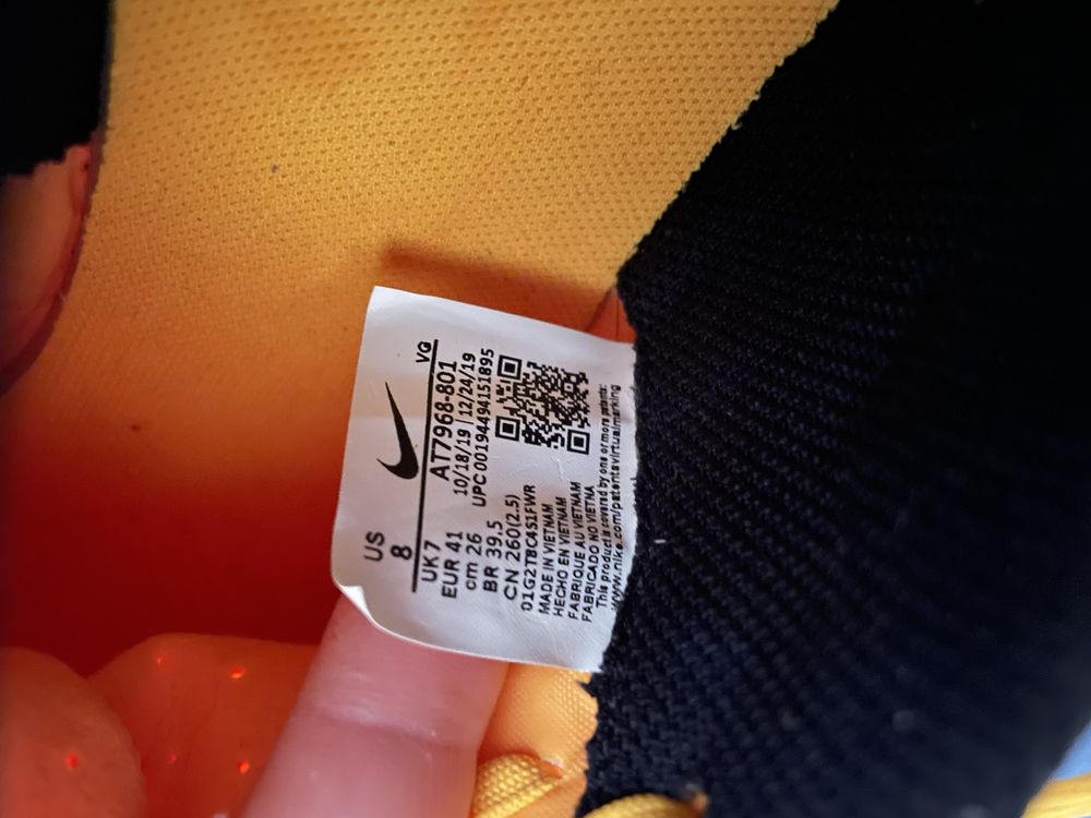 Оригінальні бутси  Nike Mercurial Vapor XIII Club,26 см устілка