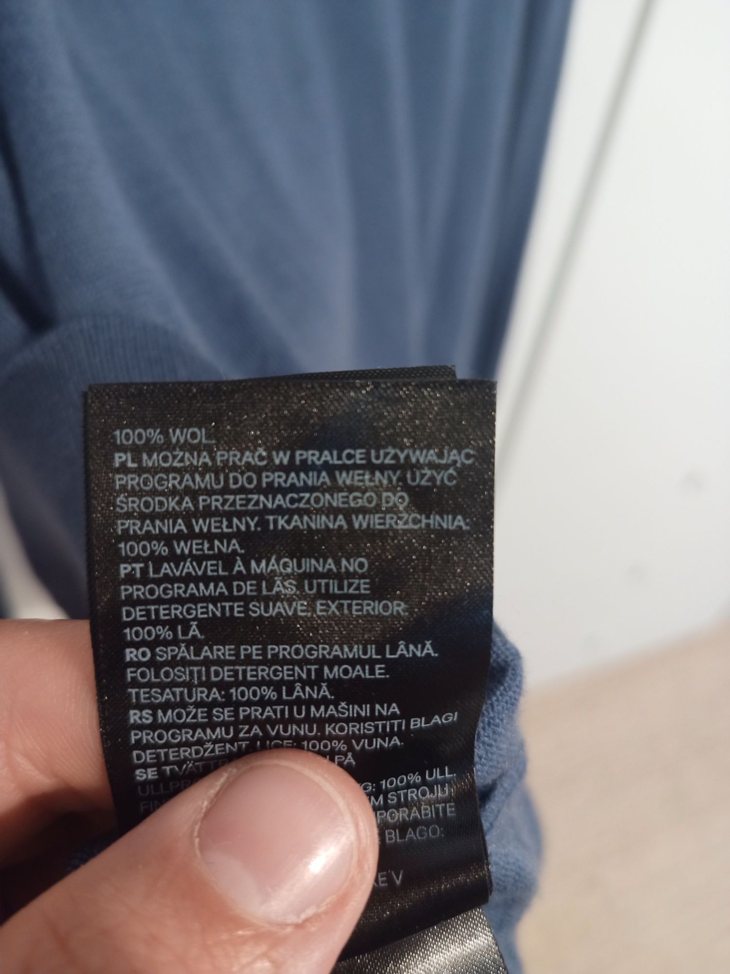 M męski sweter polo wełniany