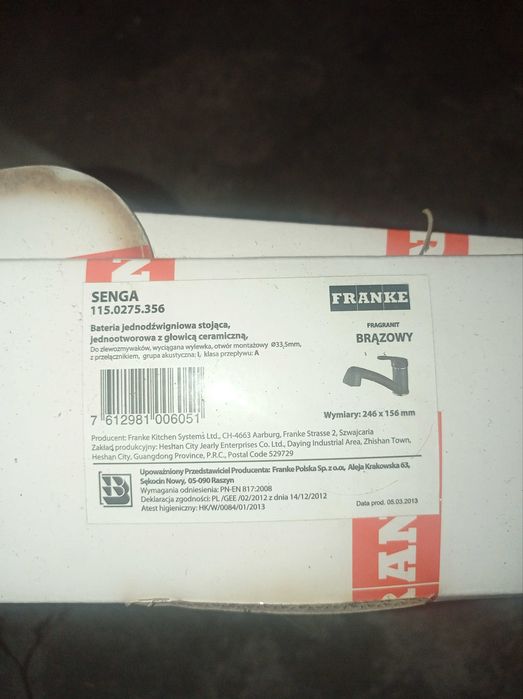 Zlew zlewozmywak Franke Pebel brąz cały zestaw + bateria Senga