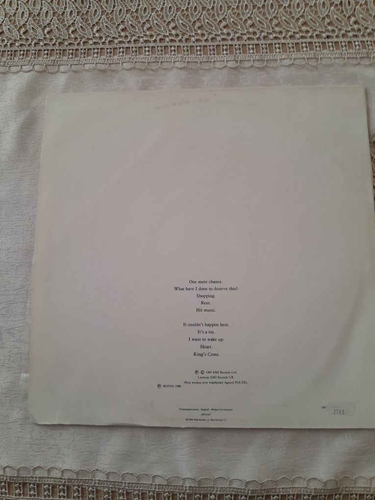 Pet Shop Boys - Actually LP vinyl