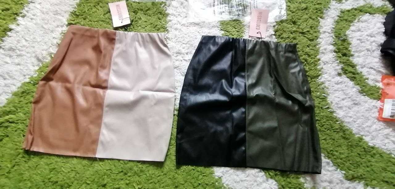 Шкіряна спідниця Missguided Юбка КОЖА Англія S-M кожаная Двухцветная