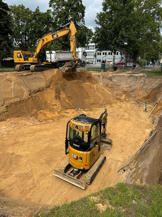 Wykopy i prace ziemne koparko-ładowarka, wynajem koparki