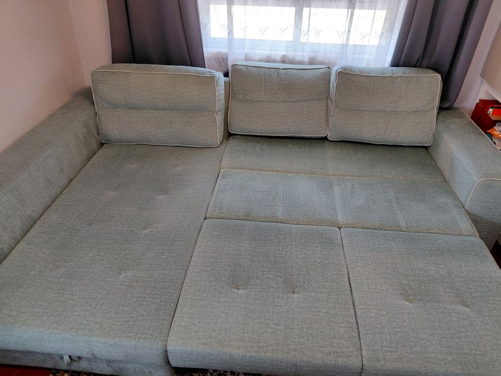 Sofa cama com chaise longe