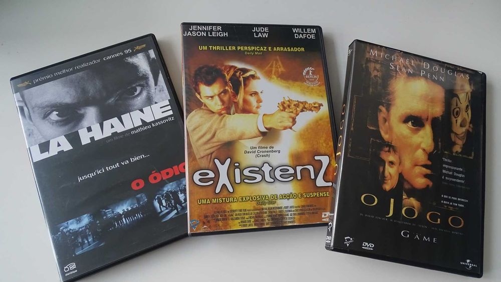 DVD Ódio . Existenz . O Jogo - RAROS