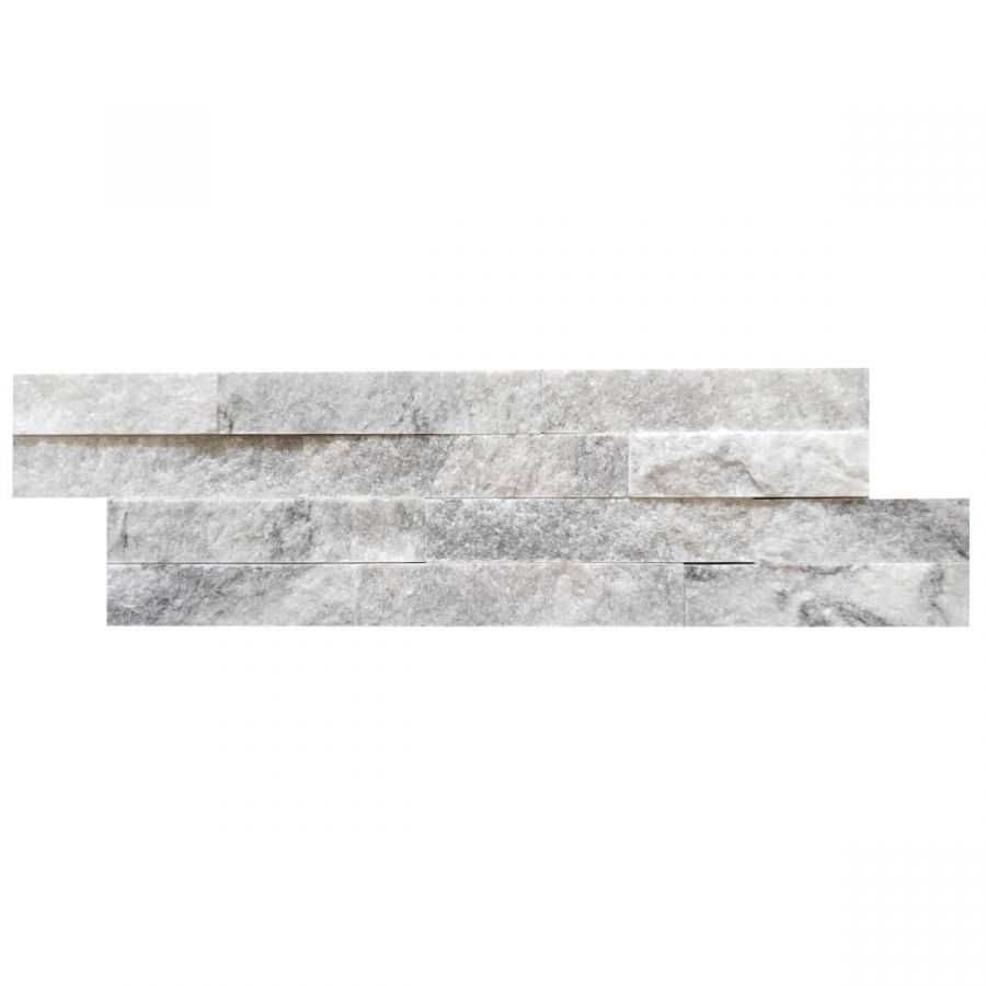 Panel Ścienny Kwarcyt , szary 36x10x0,8-1,3 cm Quartz white&grey