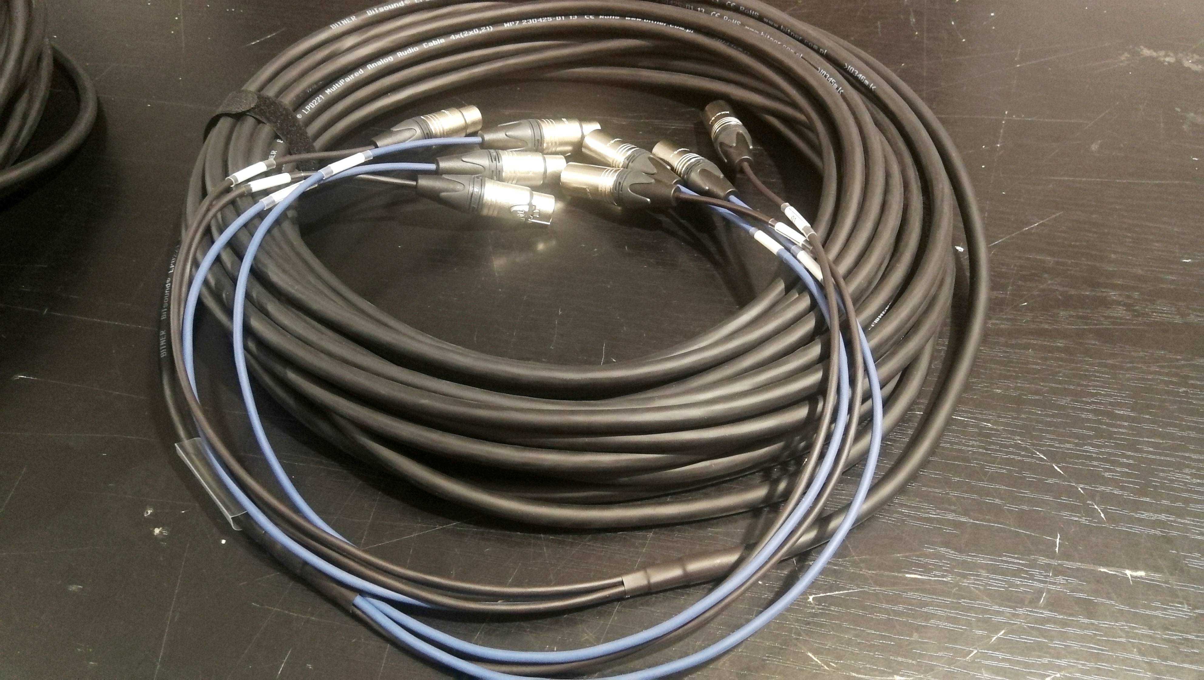 Kabel multicore przewód wieloparowy 4x XLR Neutrik podpyta audio