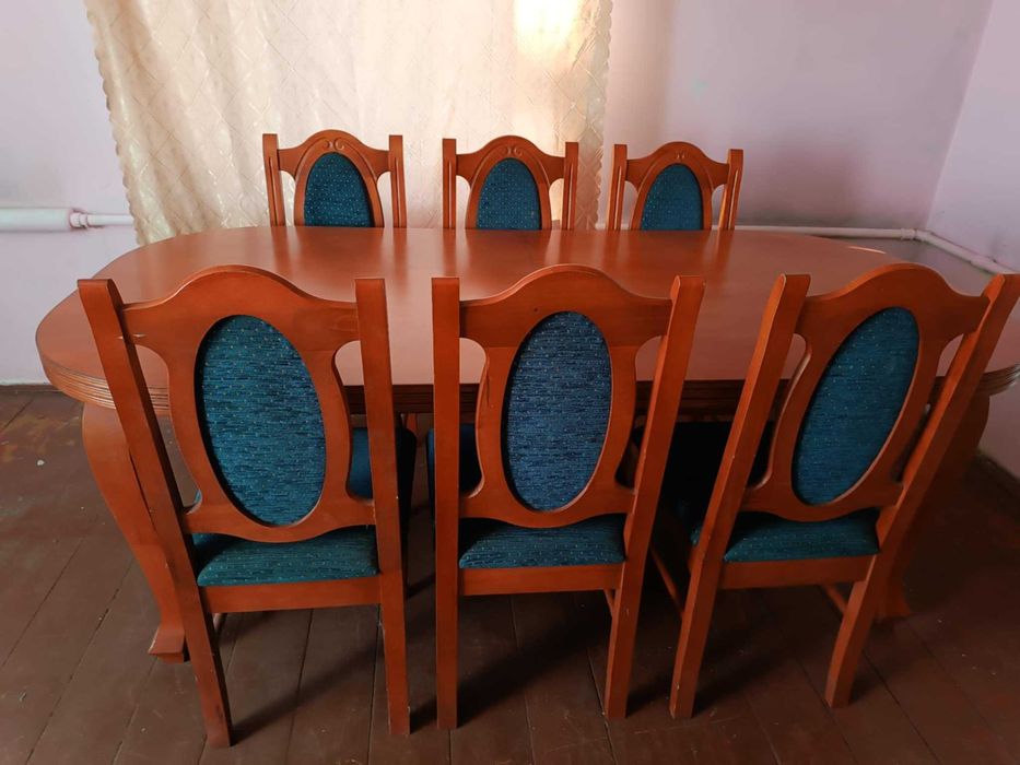 Komplet stol + krzesla