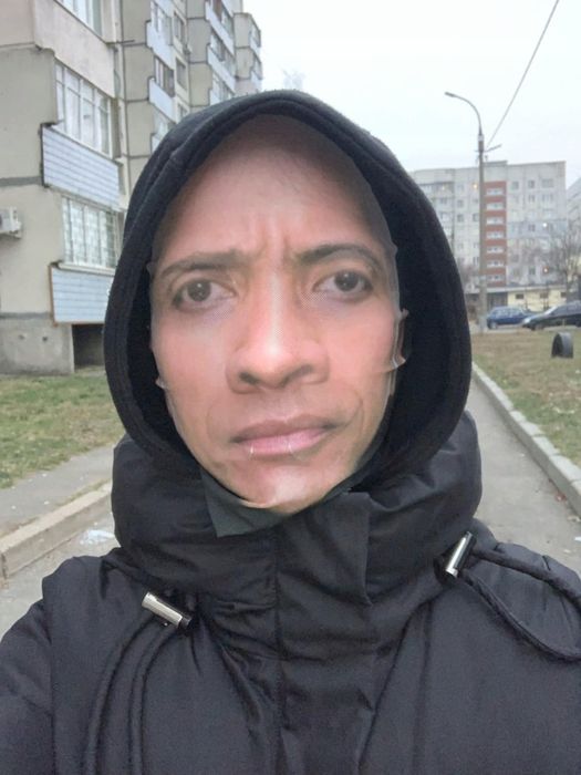 Śmieszna maska Dwayne Johnson The Rock twarz śmieszny prezent