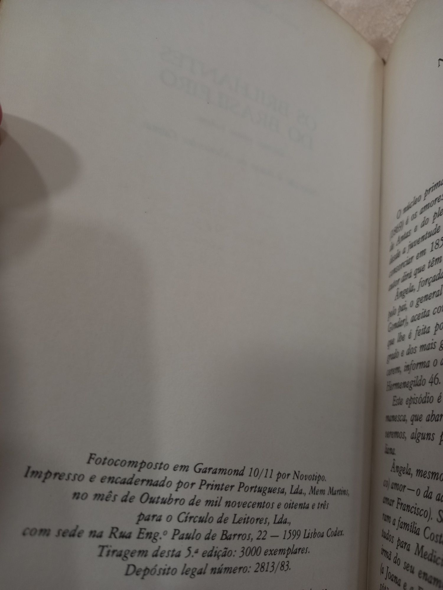 Livro obras Camilo Castelo Branco - os brilhantes do brasileiro