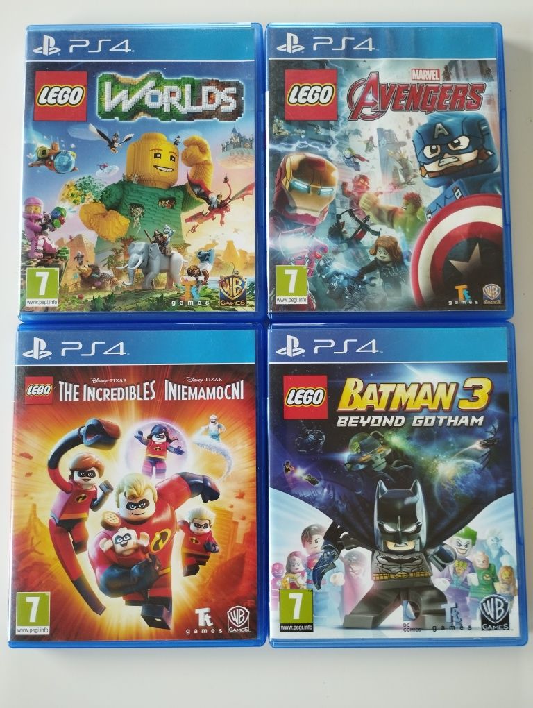 LEGO zestaw 4 gry, PS4, wersje PL, płyty idealne