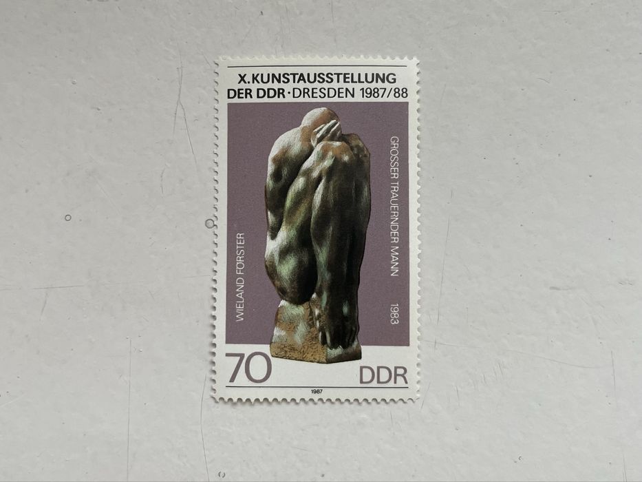 Znaczek DDR 1987 – Wieland Förster „Großer trauernder Mann
